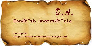 Donáth Anasztázia névjegykártya
